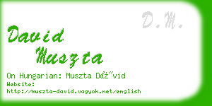 david muszta business card